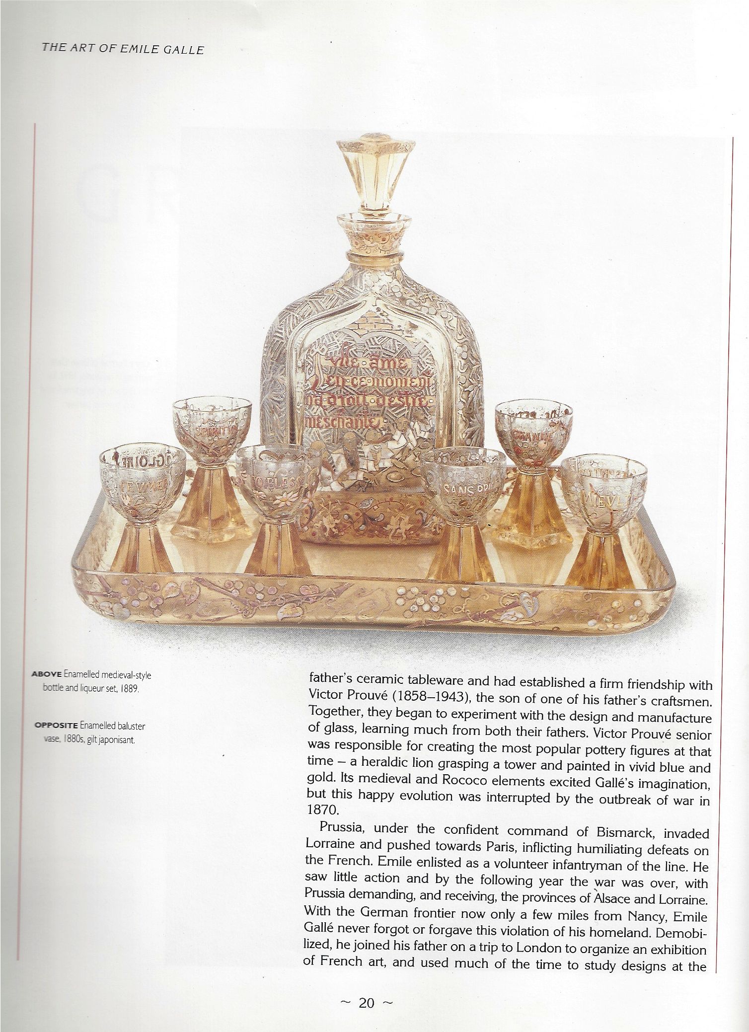 Glass Liquer Service by Galle